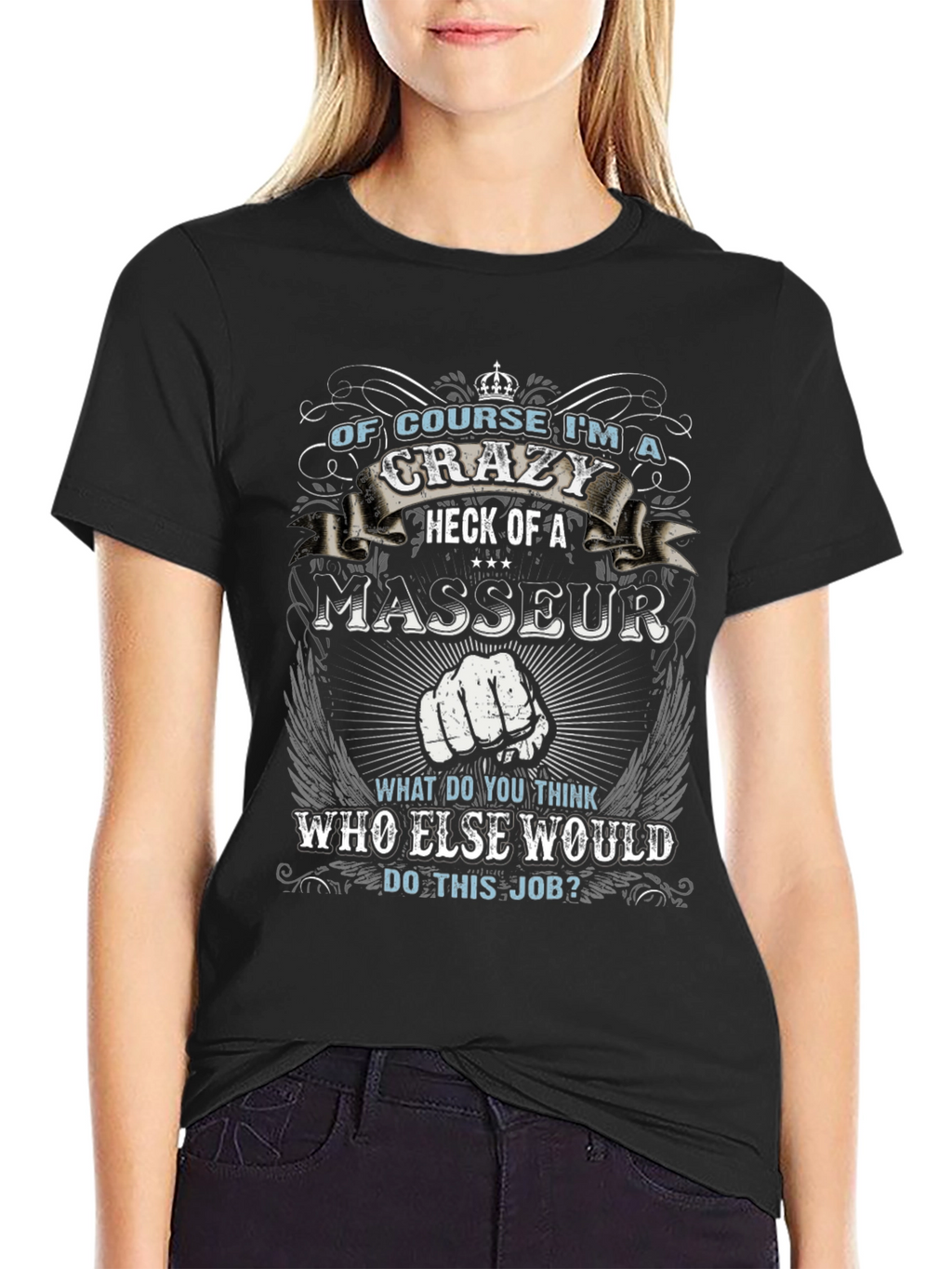 Crazy Masseur Graphic Tee - Novelty Design T-Shirt