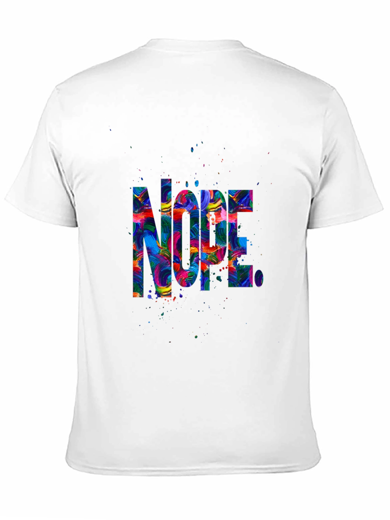 Vibrant Nope Graphic Tee - Mens Black T-Shirt