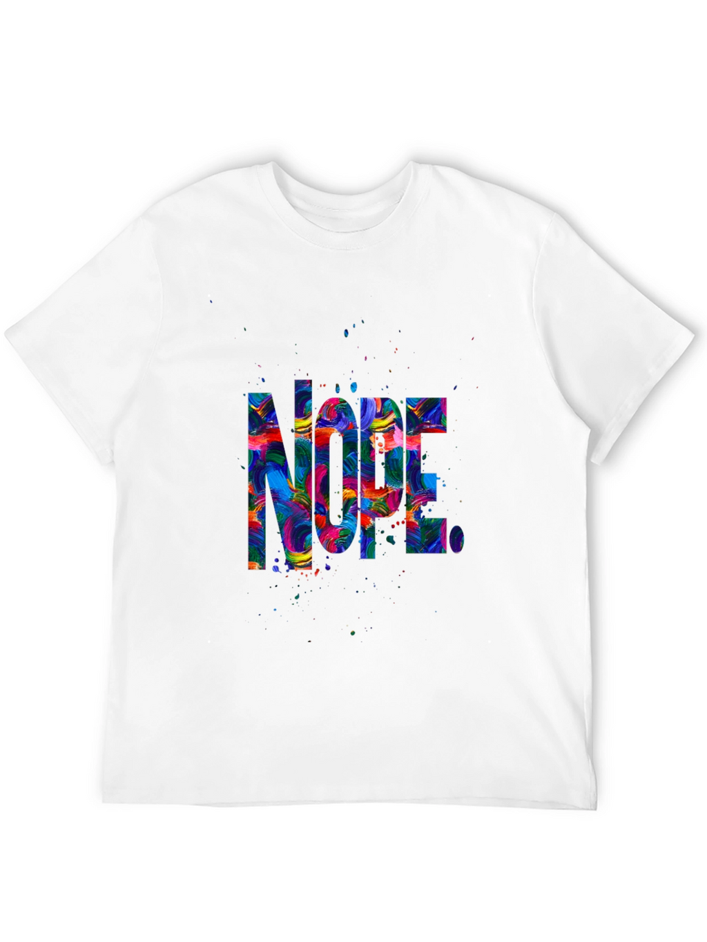 Vibrant Nope Graphic Tee - Mens Black T-Shirt