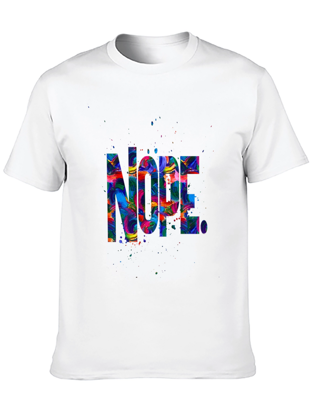 Vibrant Nope Graphic Tee - Mens Black T-Shirt