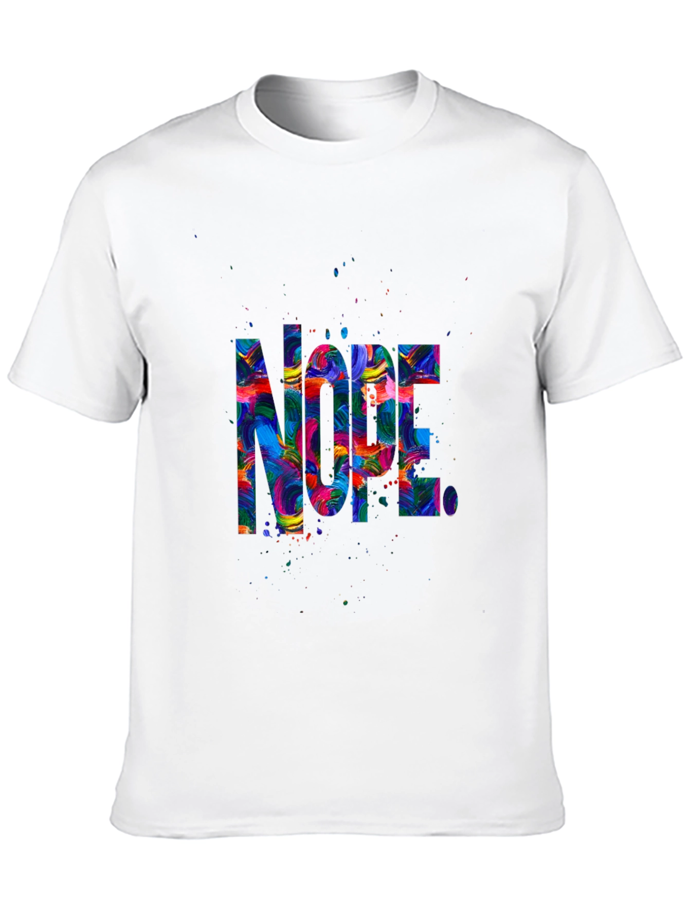 Vibrant Nope Graphic Tee - Mens Black T-Shirt