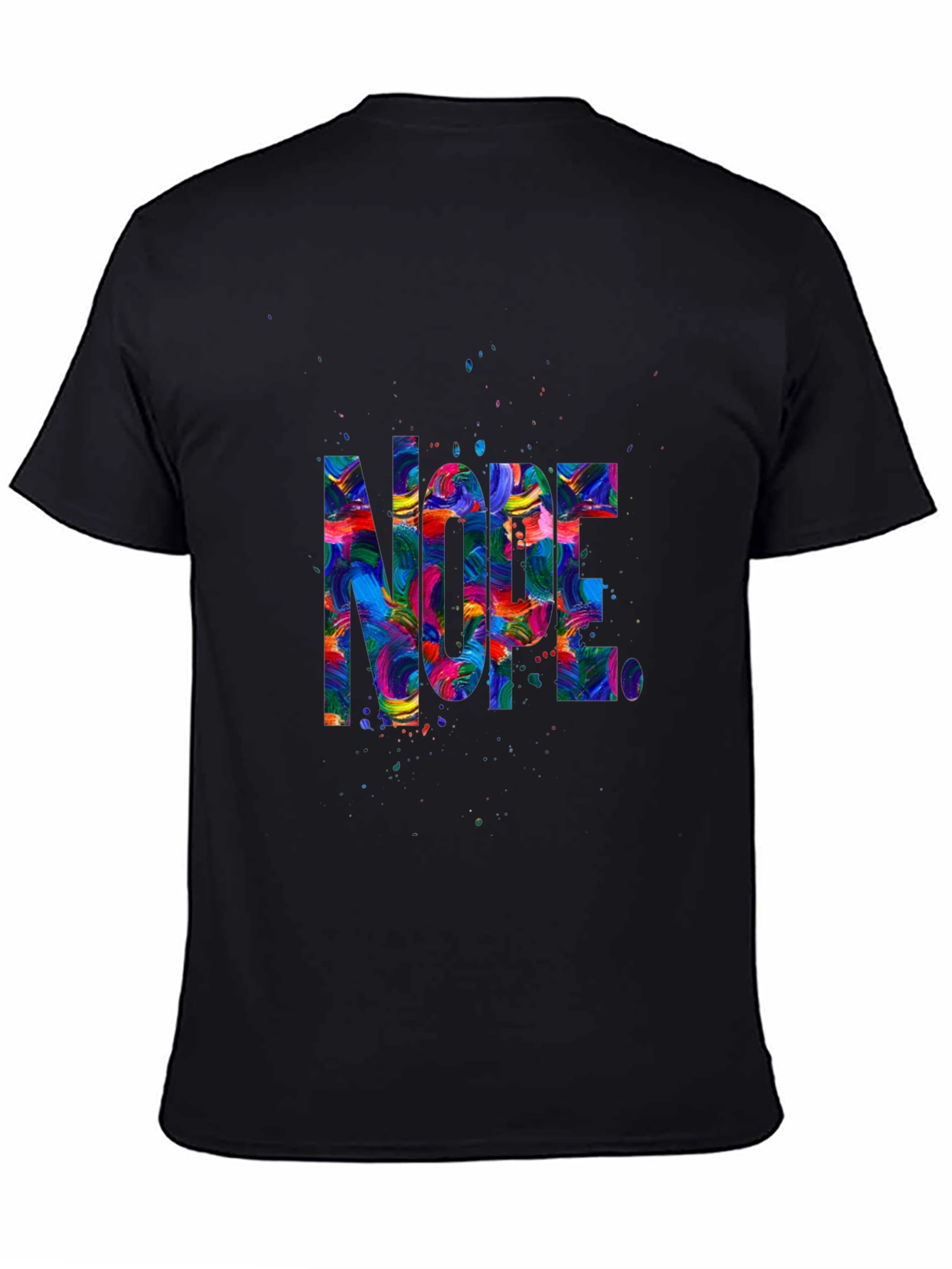 Vibrant Nope Graphic Tee - Mens Black T-Shirt