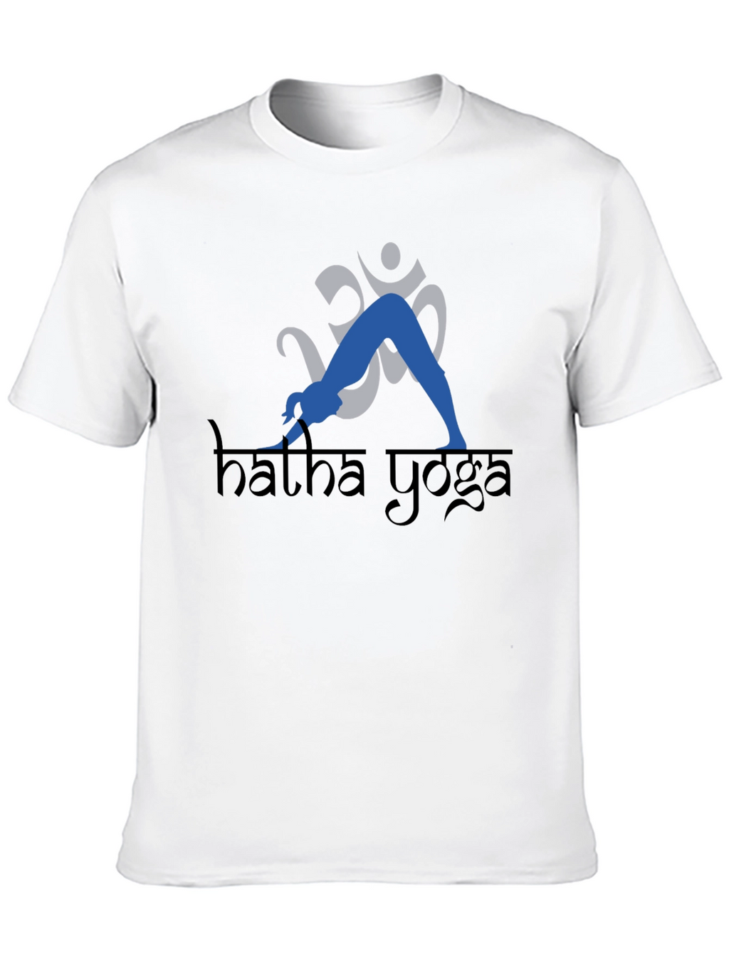 Hatha Yoga Black T-Shirt with Om Symbol