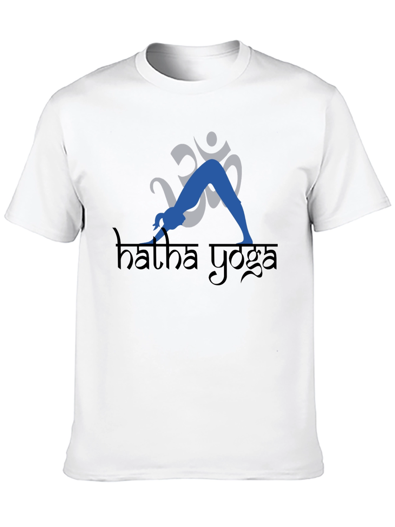 Hatha Yoga Black T-Shirt with Om Symbol
