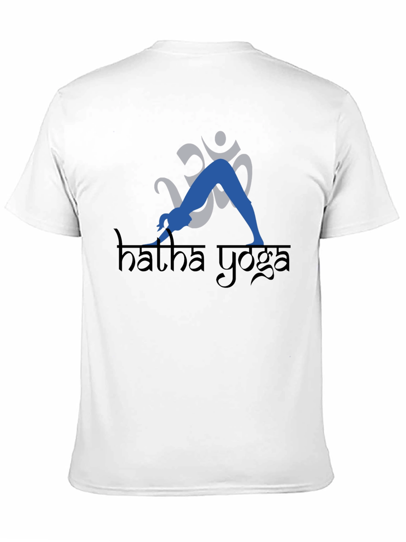 Hatha Yoga Black T-Shirt with Om Symbol