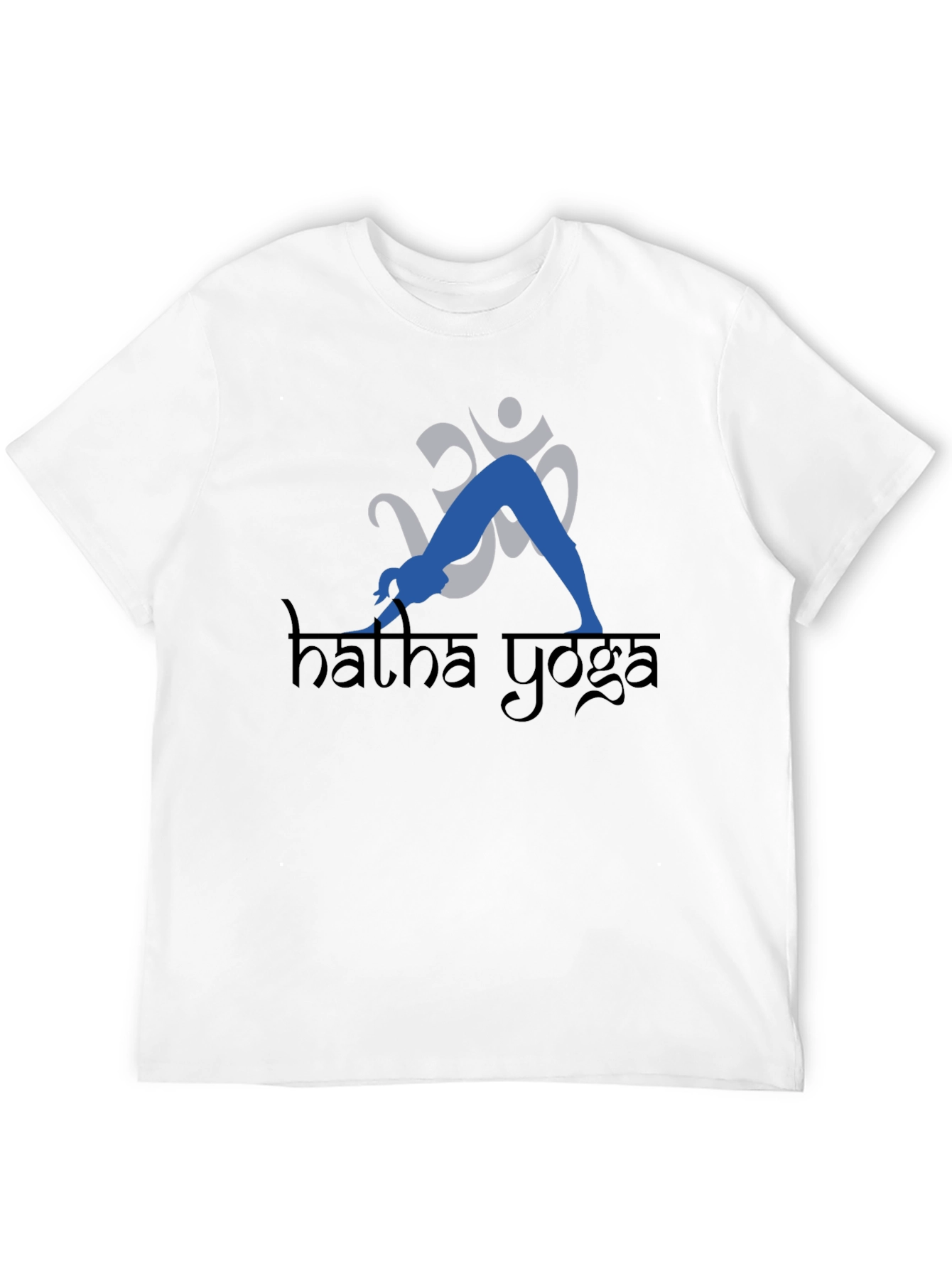 Hatha Yoga Black T-Shirt with Om Symbol