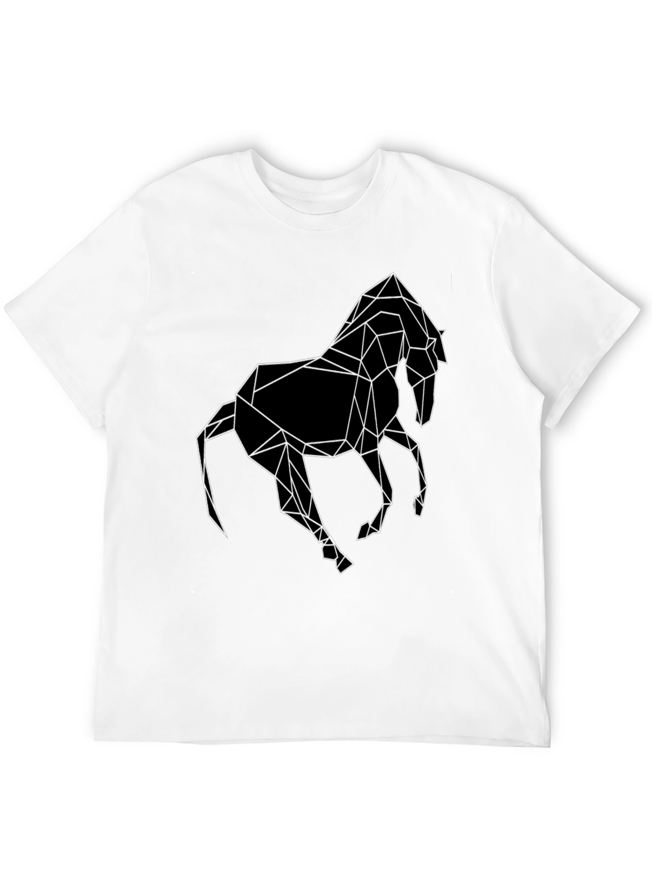 Geometric Horse Graphic T-Shirt - Modern Design