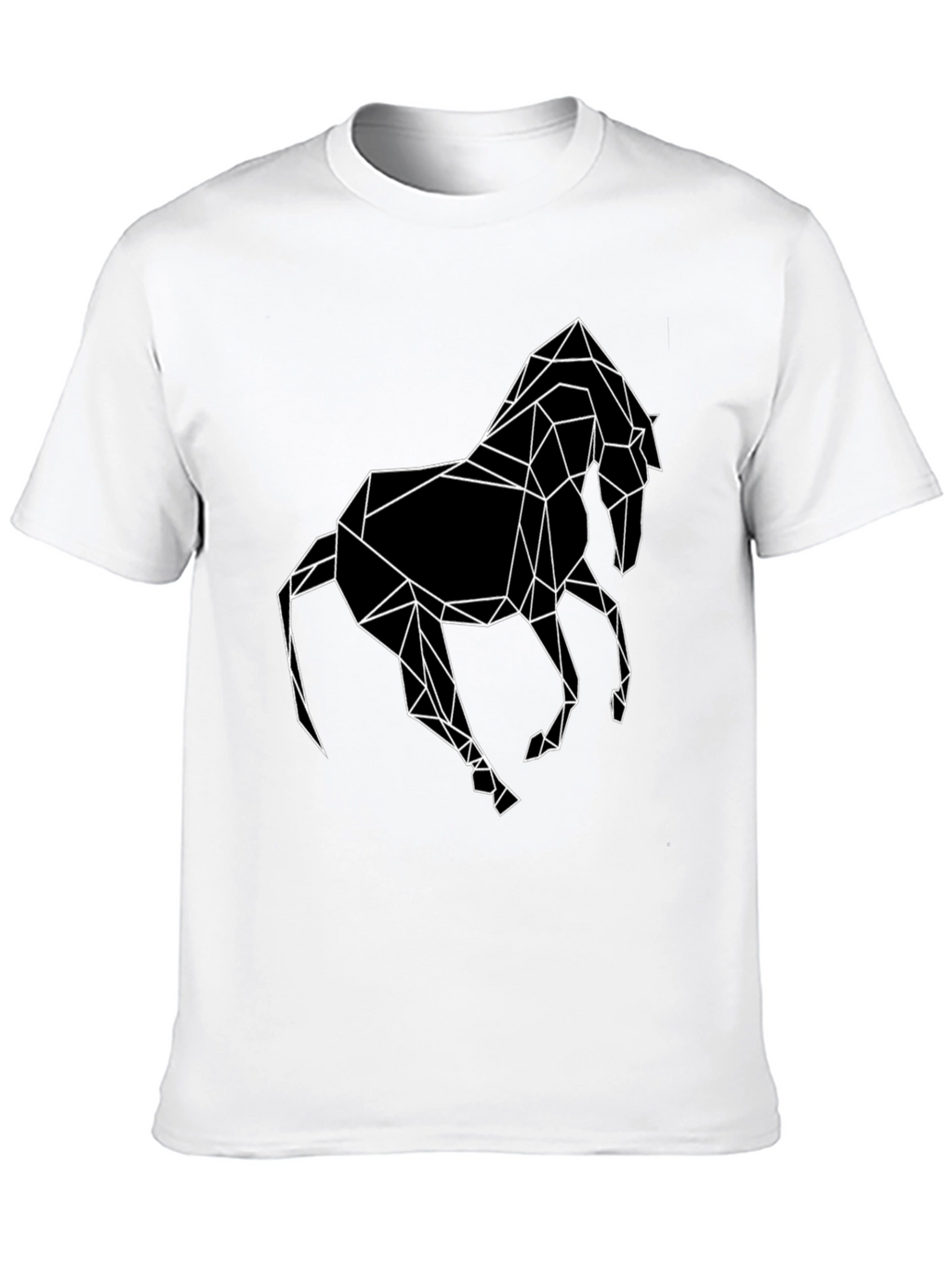 Geometric Horse Graphic T-Shirt - Modern Design