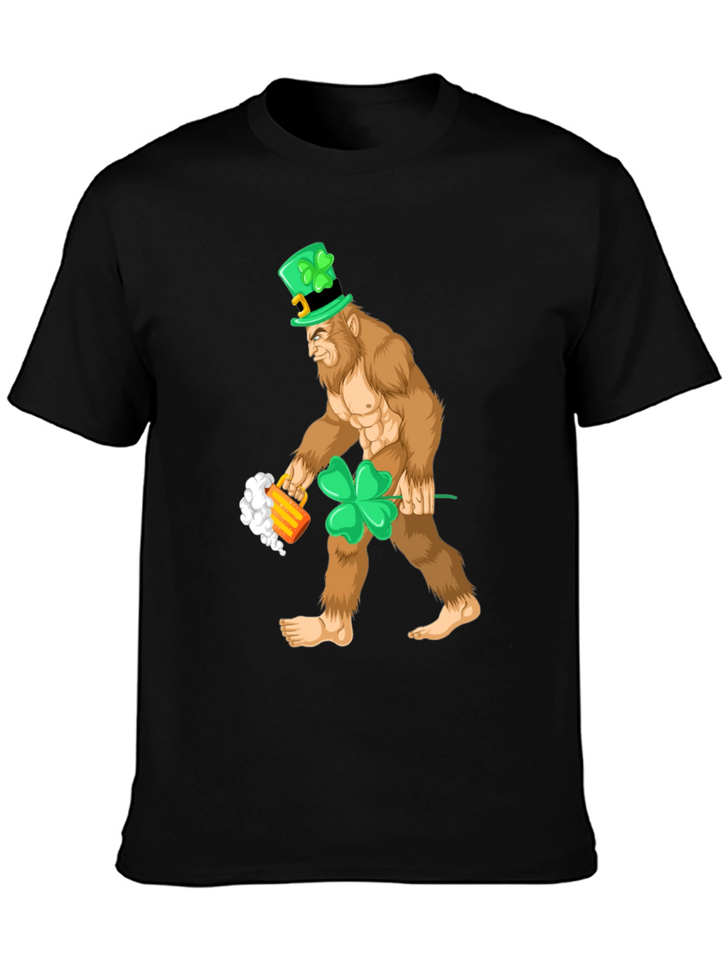 Leprechaun Bigfoot St. Patricks Day Tee