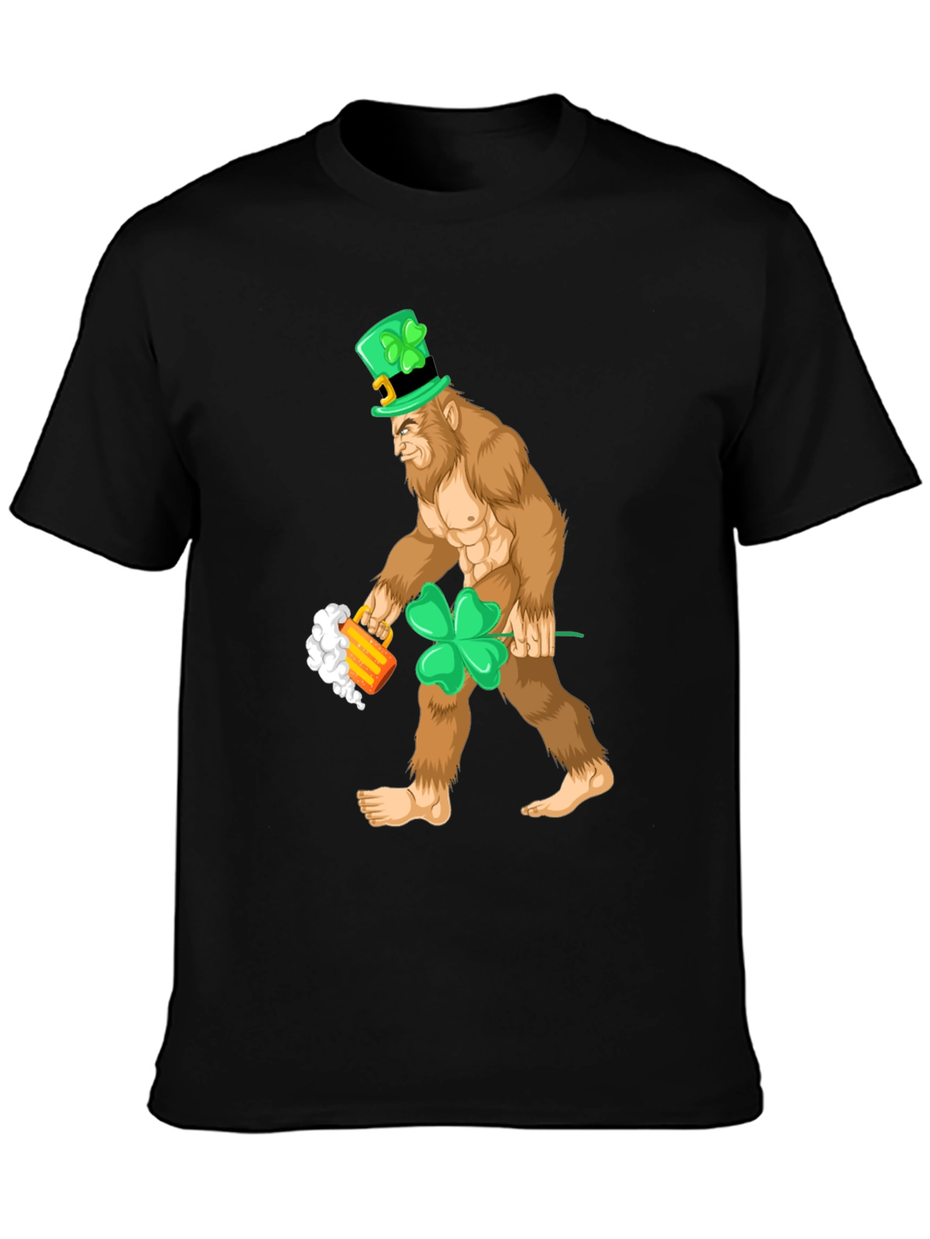 Leprechaun Bigfoot St. Patricks Day Tee