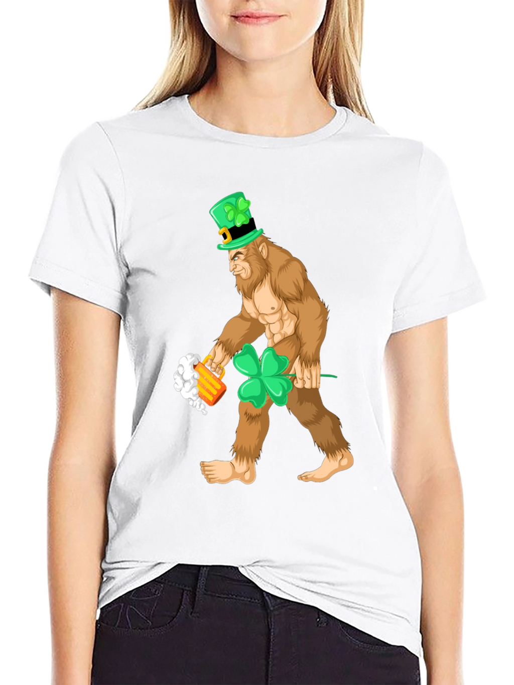 Leprechaun Bigfoot St. Patricks Day Tee