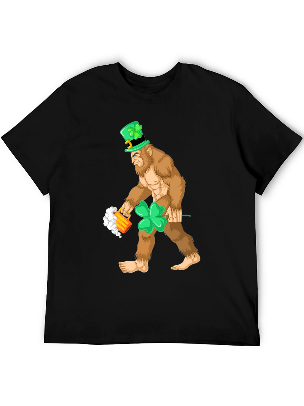 Leprechaun Bigfoot St. Patricks Day Tee