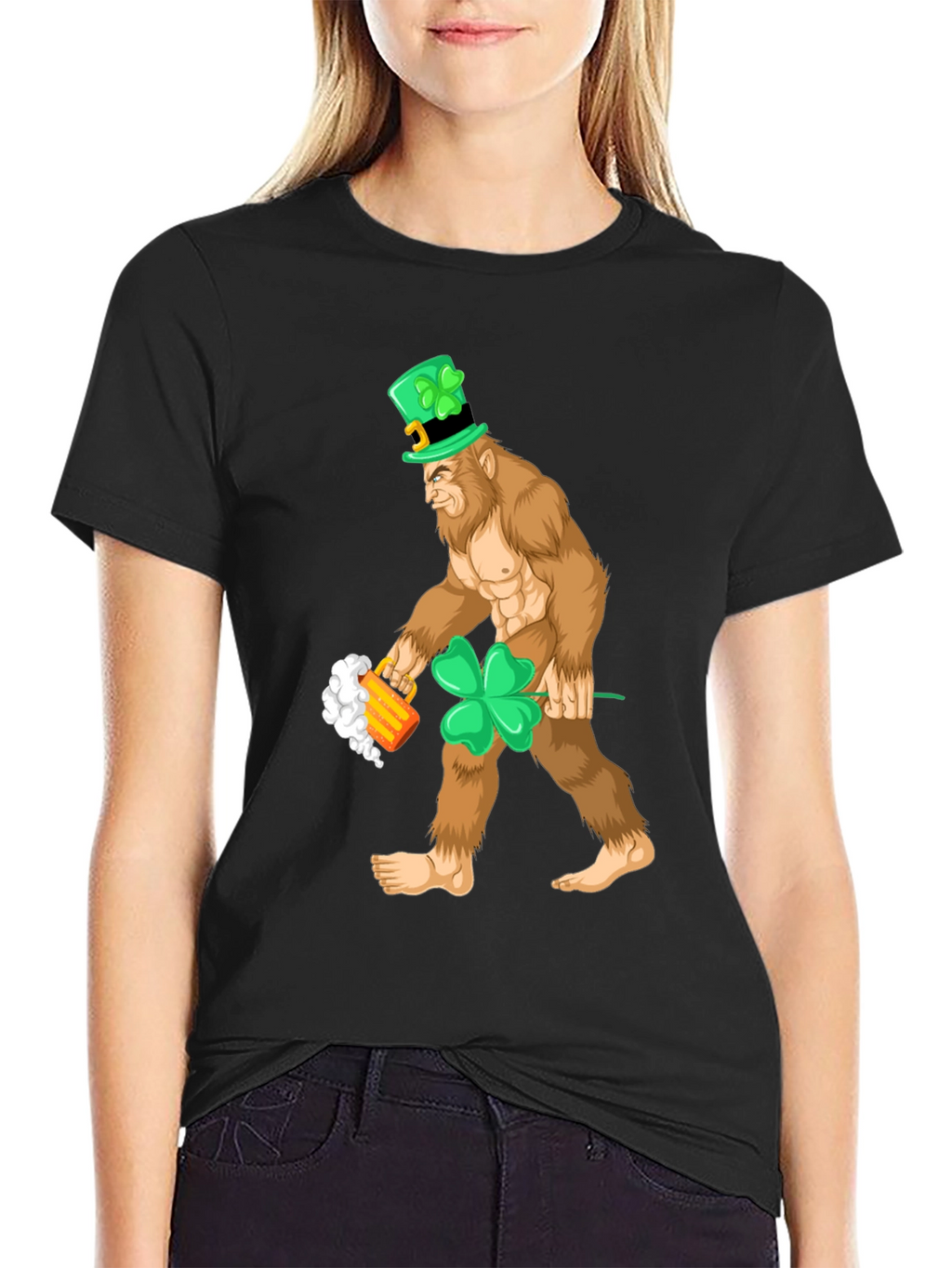 Leprechaun Bigfoot St. Patricks Day Tee