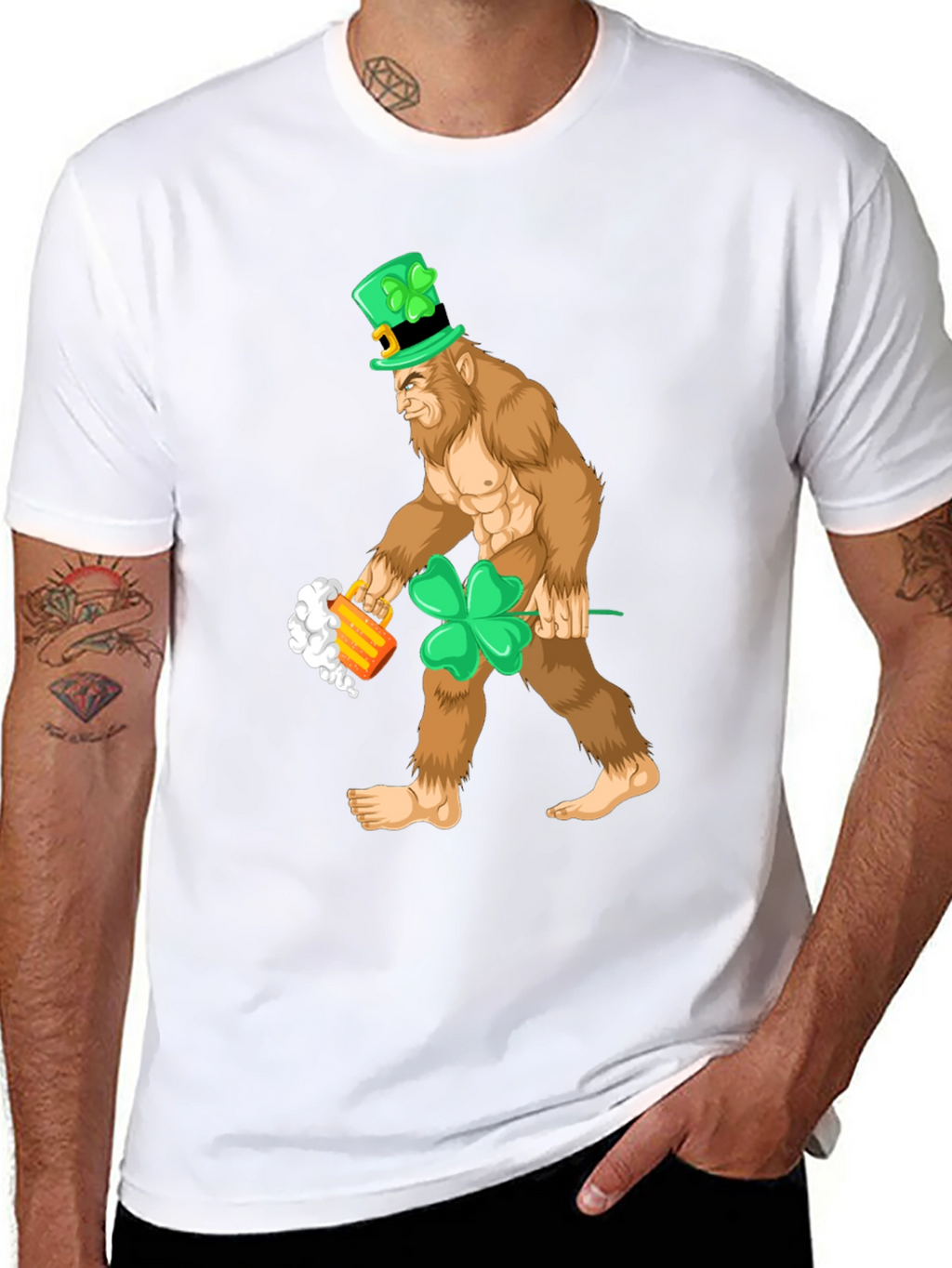 Leprechaun Bigfoot St. Patricks Day Tee