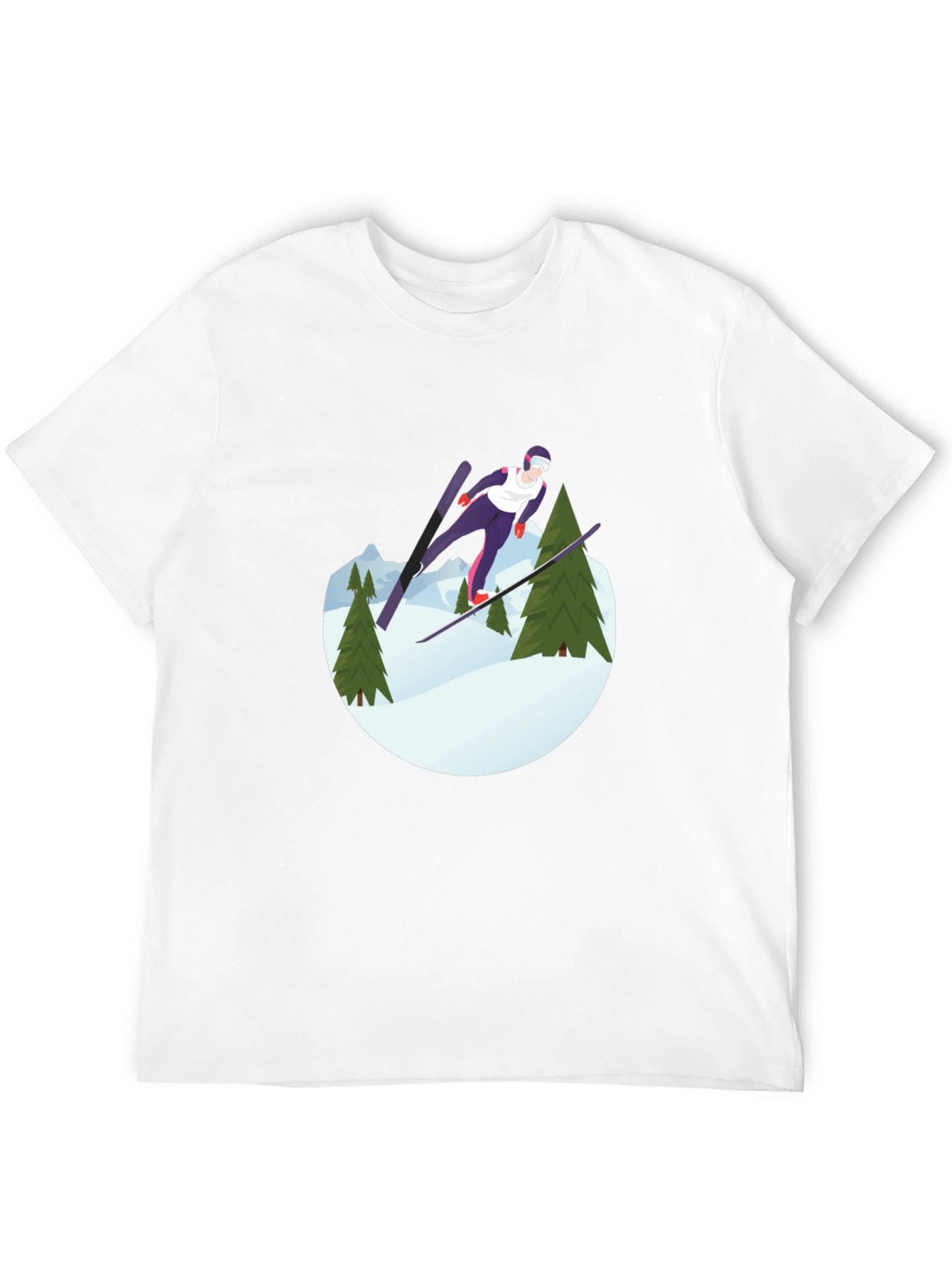 Ski Jumper Graphic Tee - Black Unisex Shirt