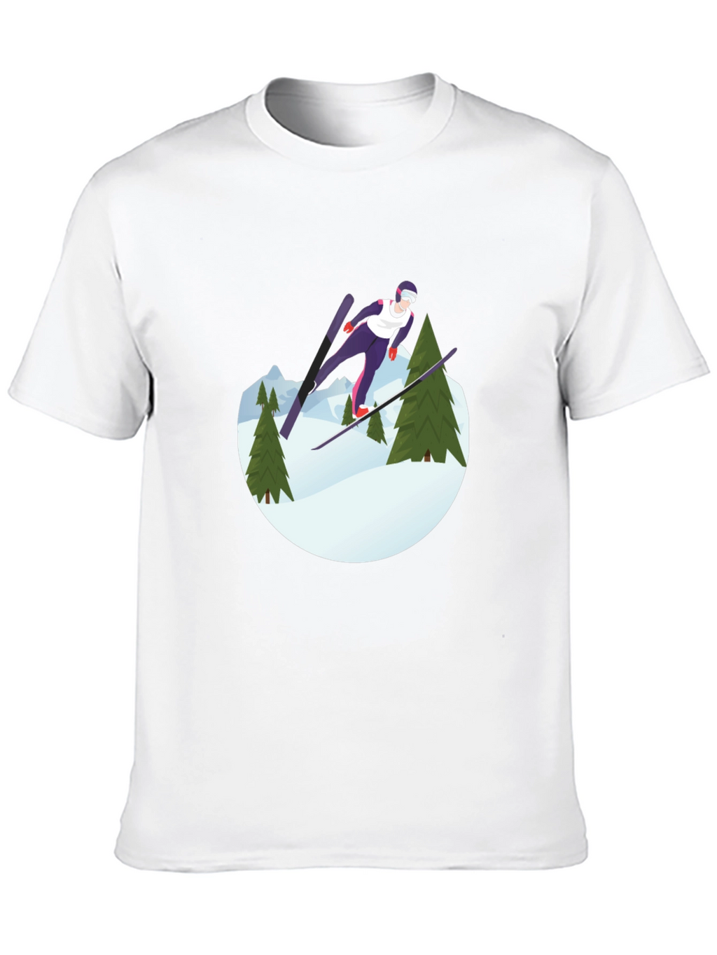 Ski Jumper Graphic Tee - Black Unisex Shirt