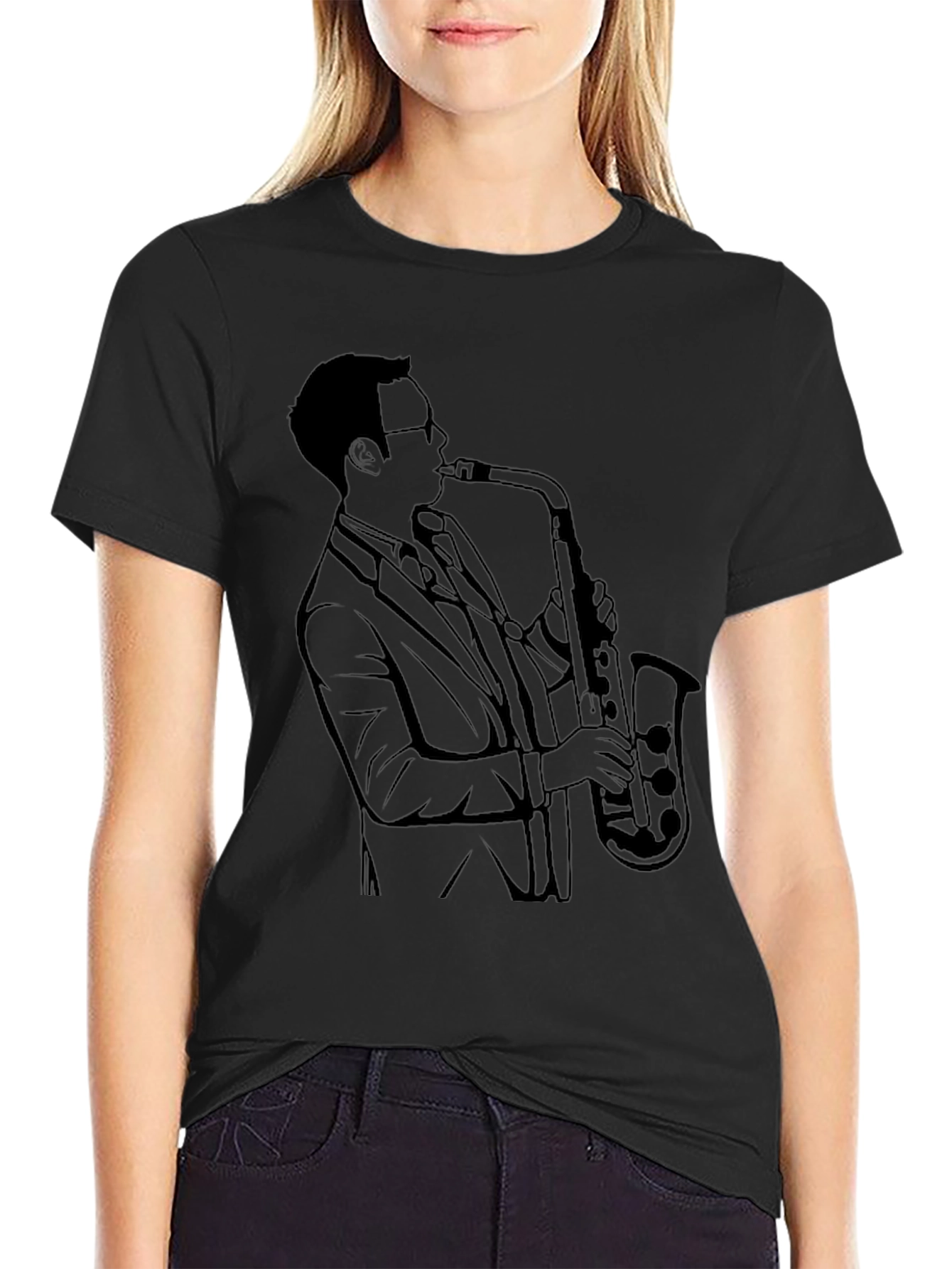 Saxophone Player Graphic Tee