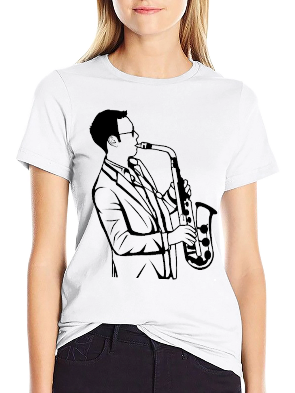 Saxophone Player Graphic Tee