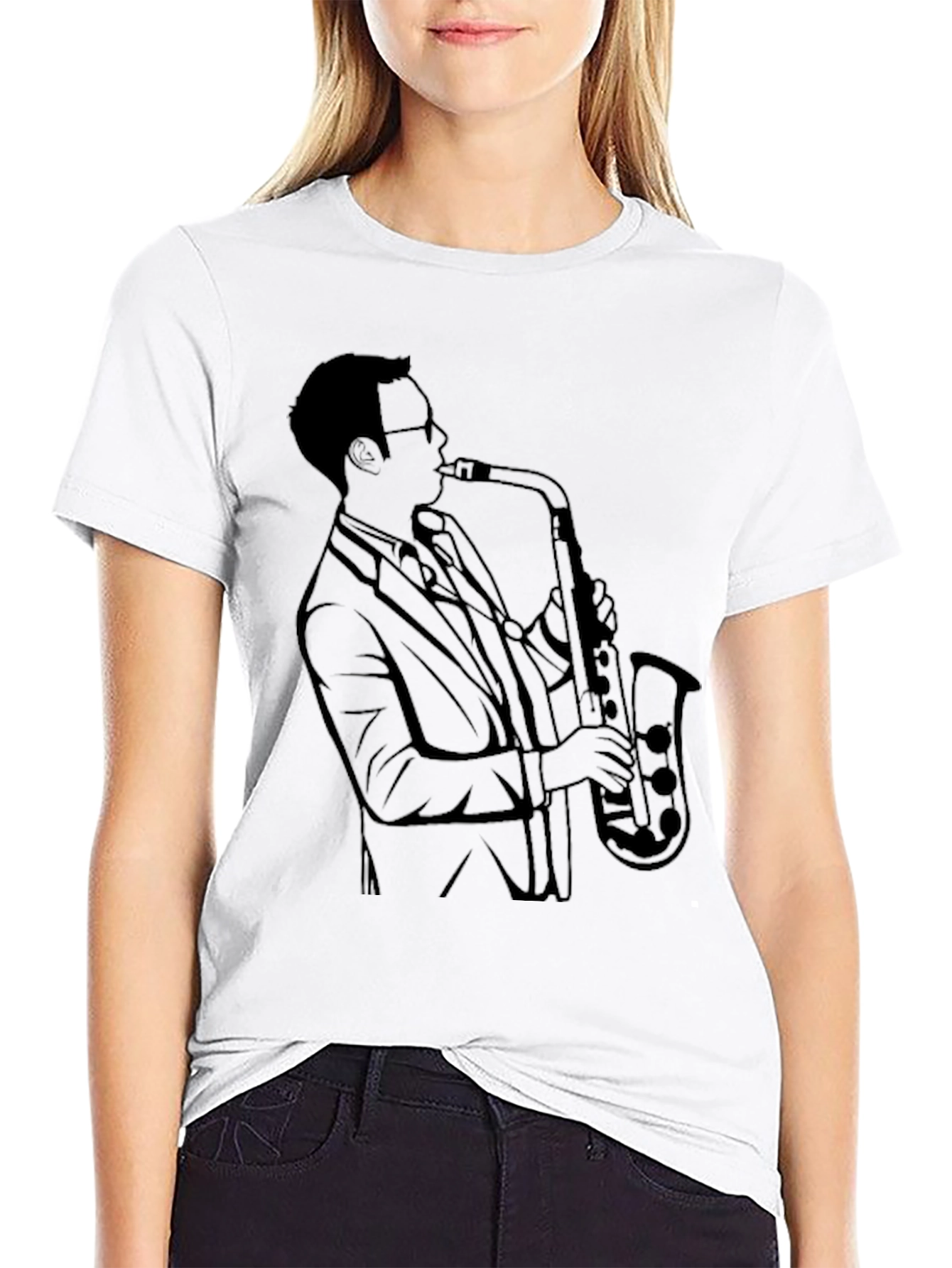 Saxophone Player Graphic Tee