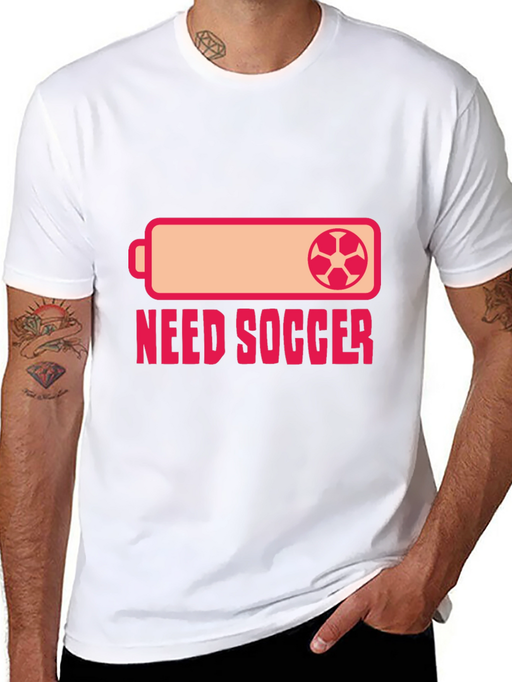 Need Soccer T-Shirt - Battery Style Graphic