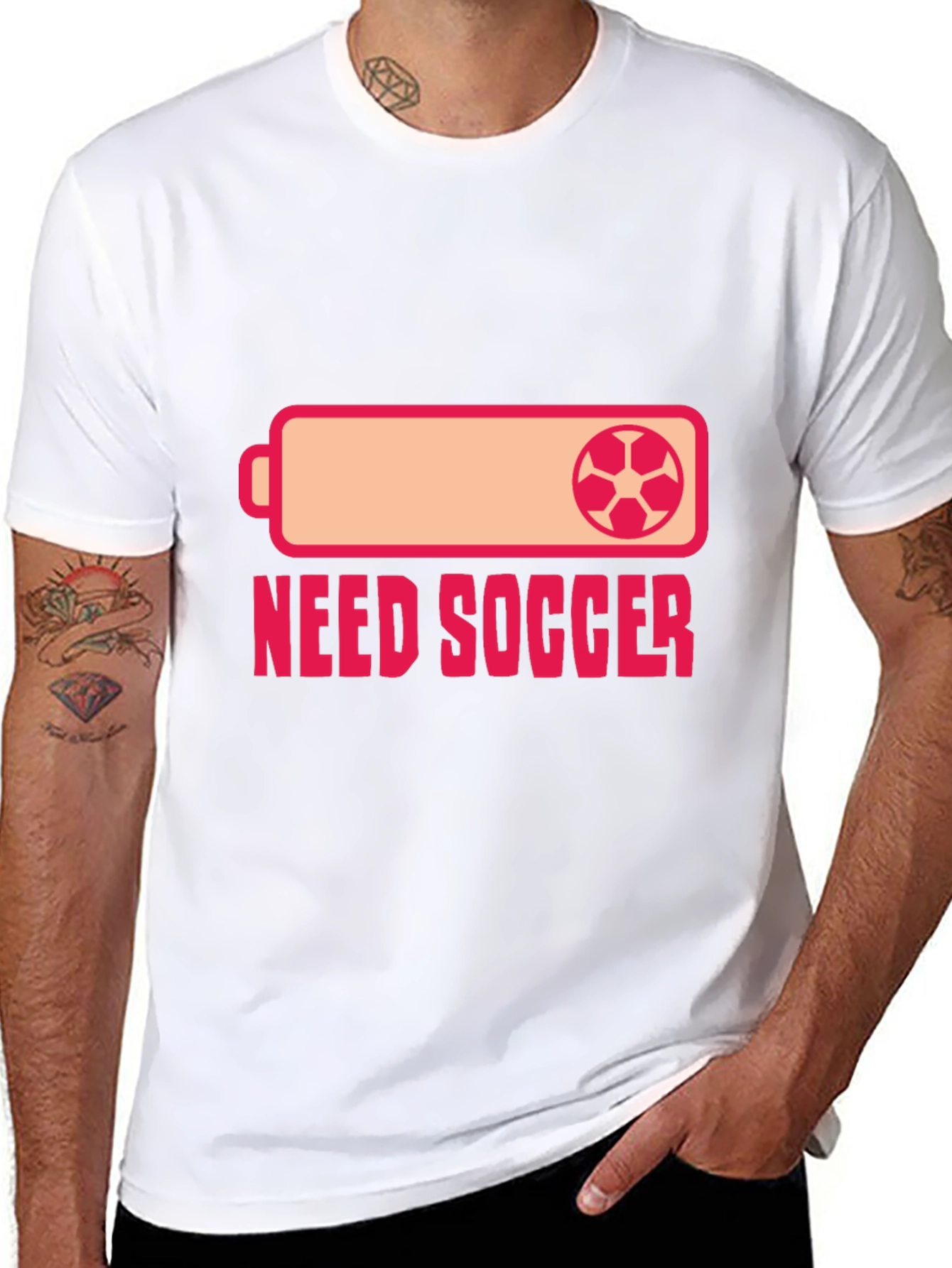 Need Soccer T-Shirt - Battery Style Graphic
