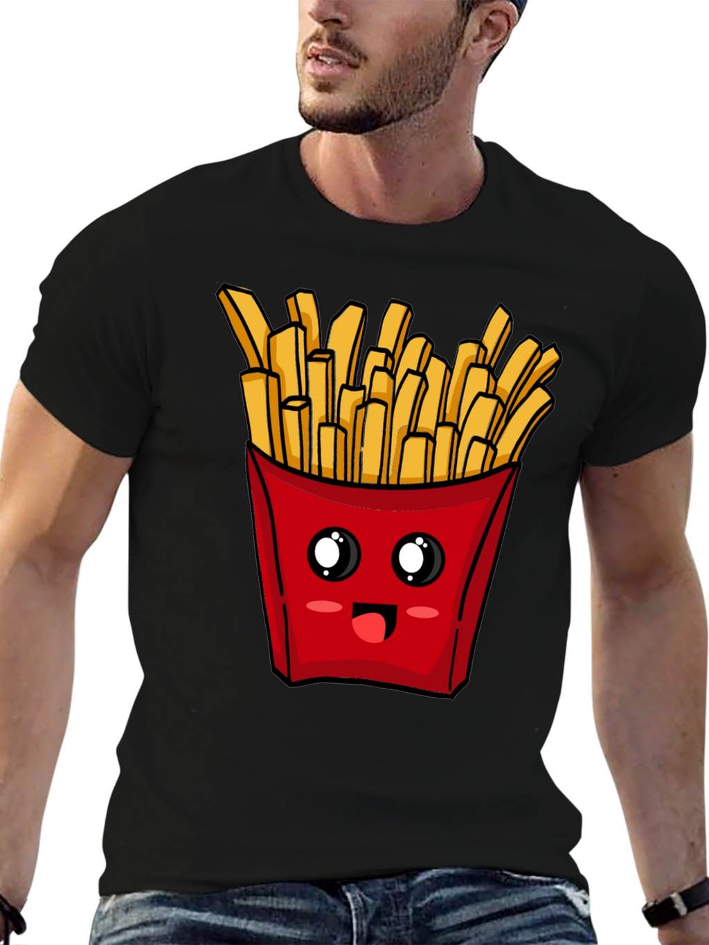 Kawaii Fries Graphic T-Shirt - Unisex Comfort