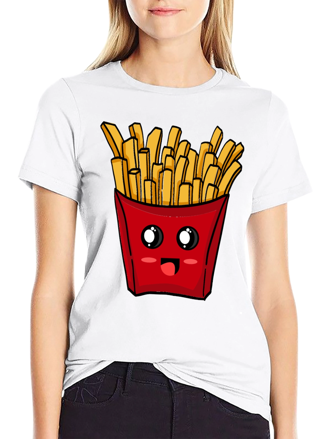 Kawaii Fries Graphic T-Shirt - Unisex Comfort