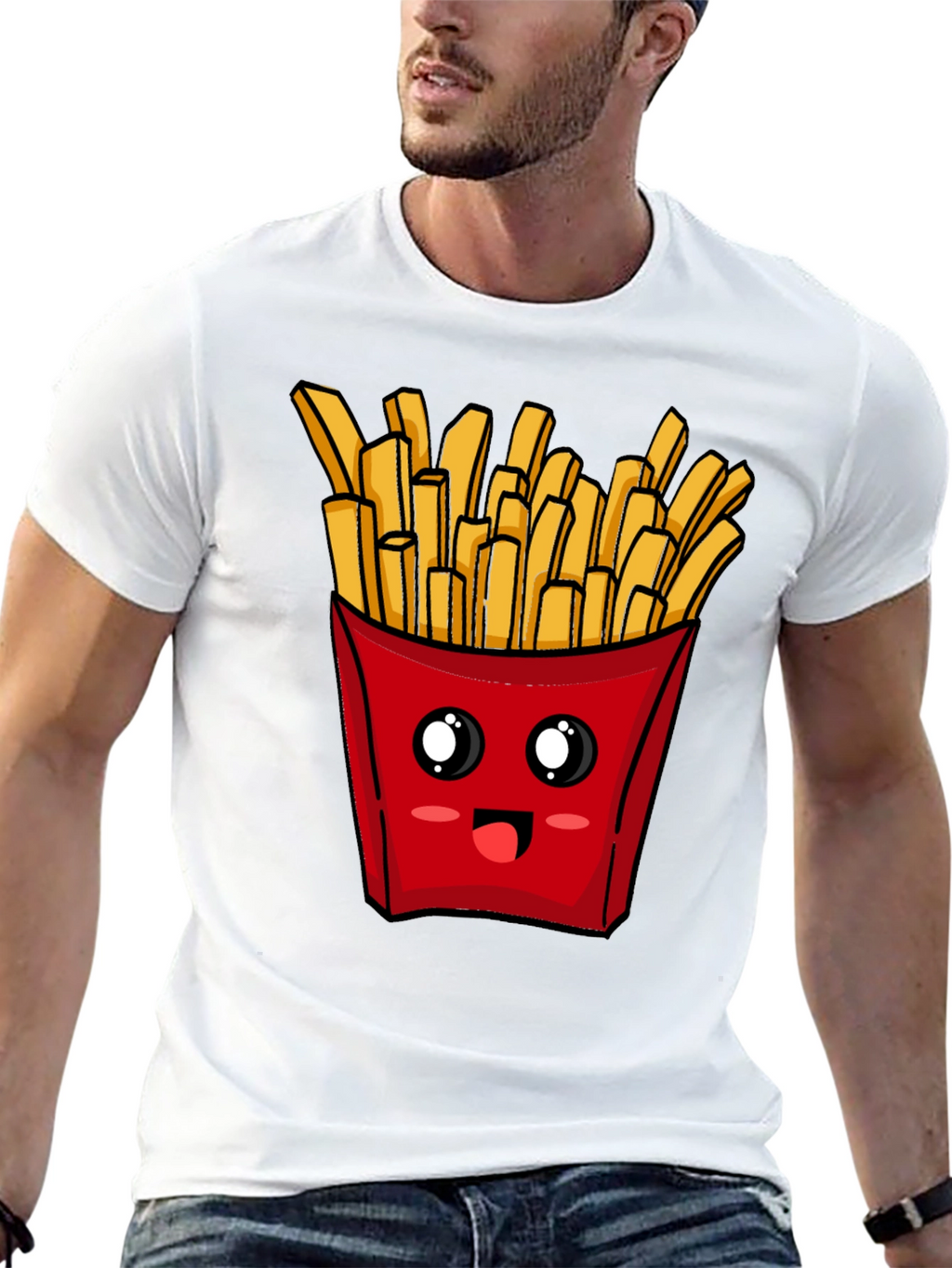 Kawaii Fries Graphic T-Shirt - Unisex Comfort