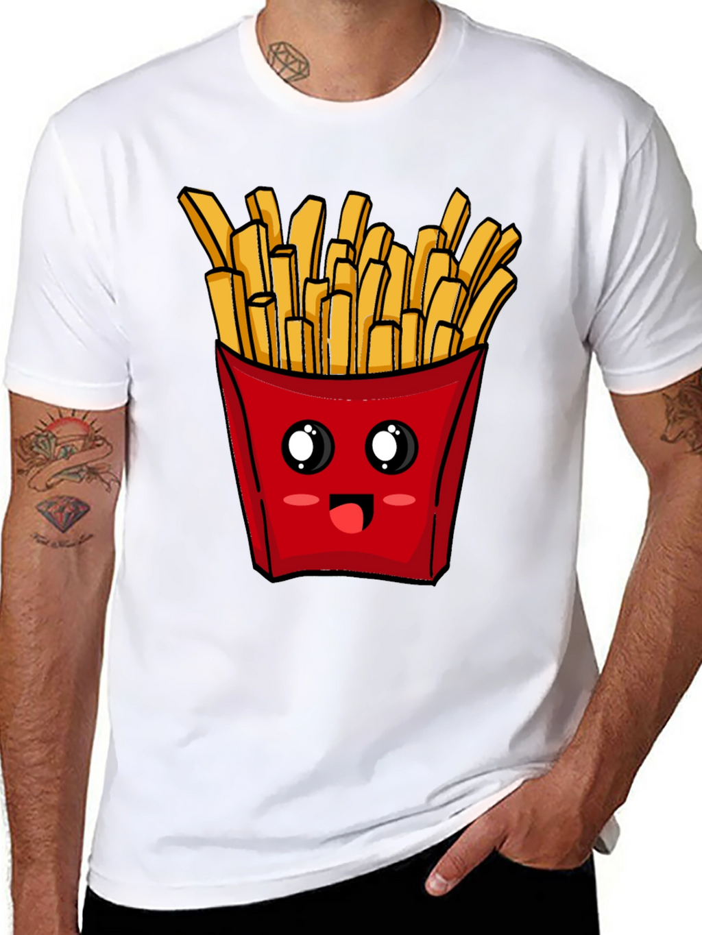 Kawaii Fries Graphic T-Shirt - Unisex Comfort