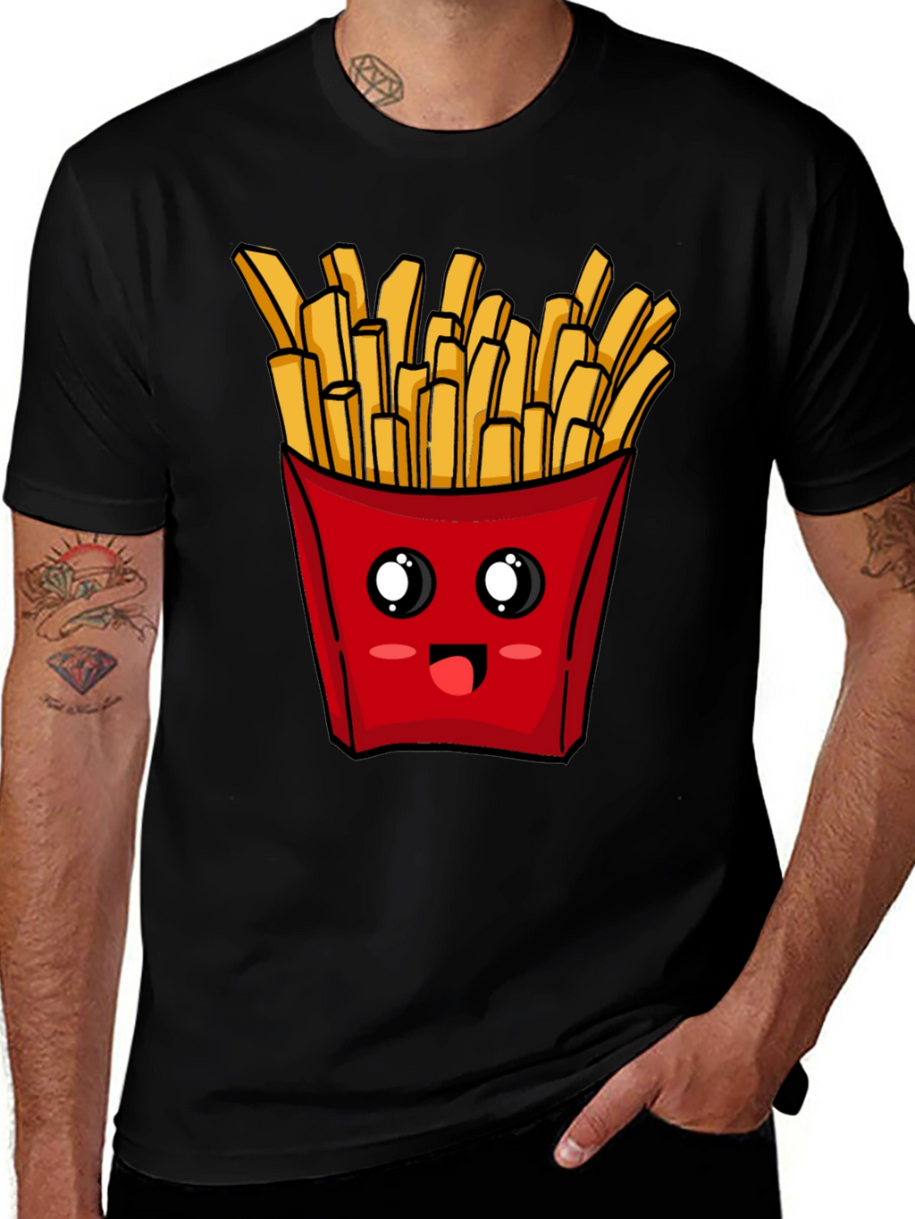 Kawaii Fries Graphic T-Shirt - Unisex Comfort