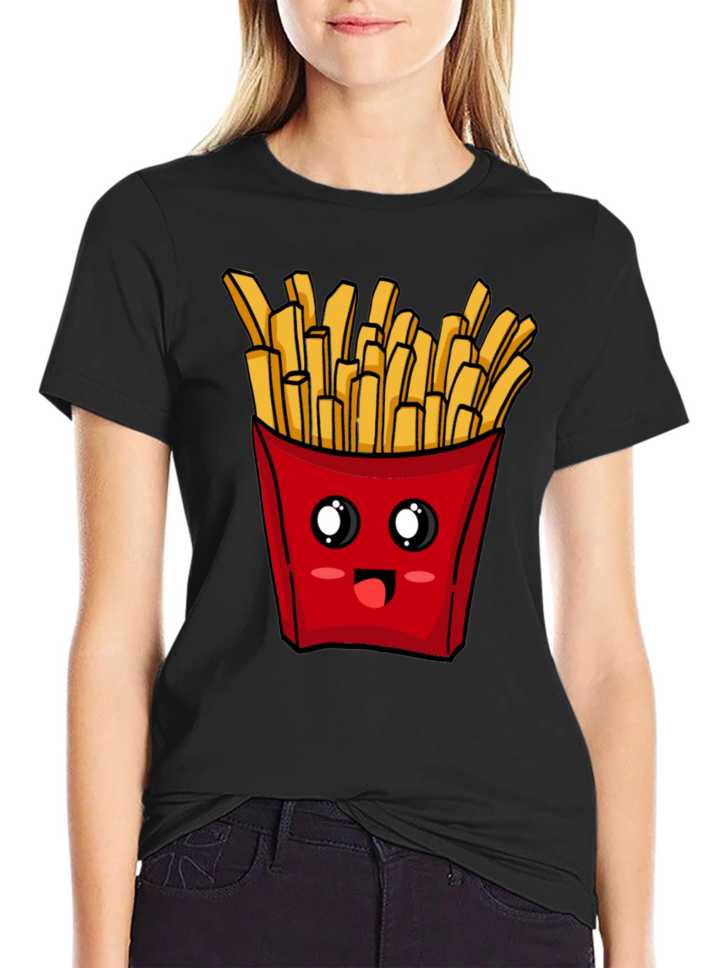 Kawaii Fries Graphic T-Shirt - Unisex Comfort