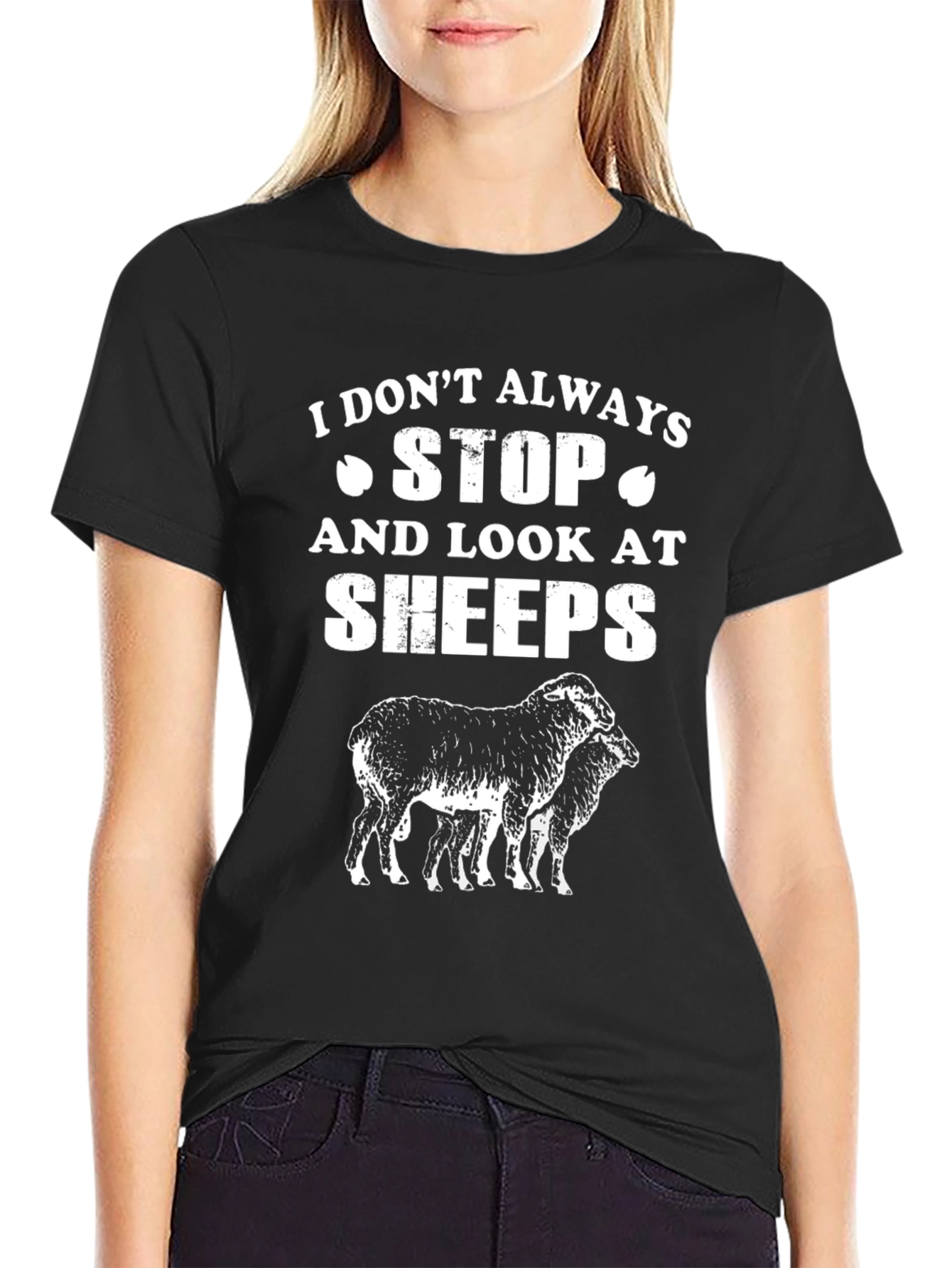 Funny Sheep Lover T-Shirt - I Dont Always Stop...