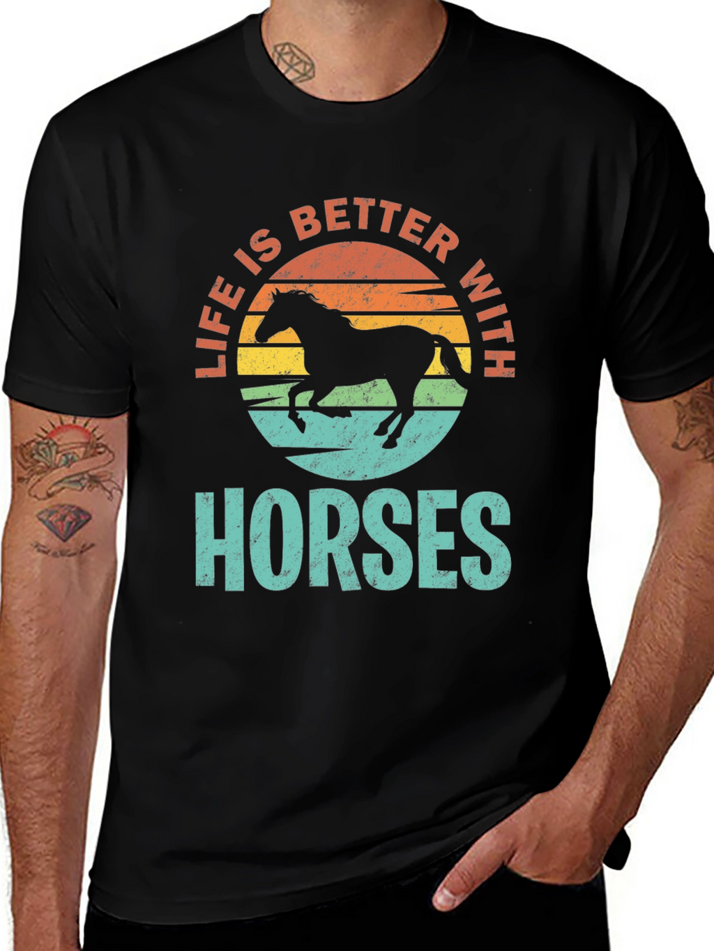 Life is Better with Horses T-Shirt