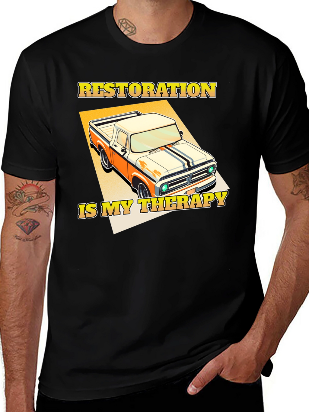 Restoration is My Therapy Truck T-Shirt