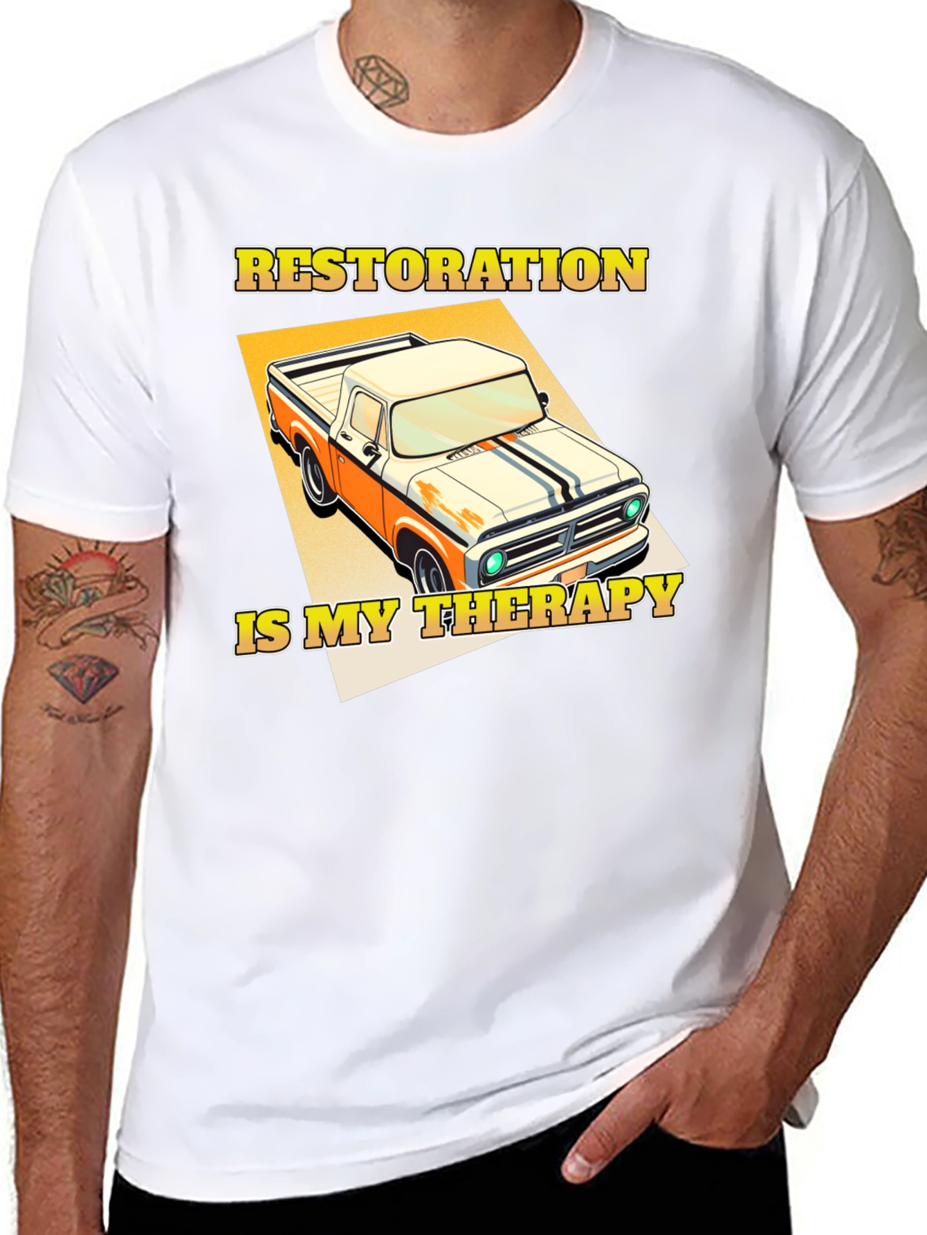 Restoration is My Therapy Truck T-Shirt