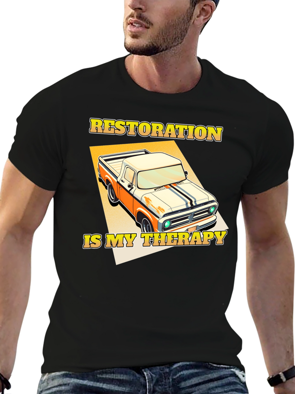Restoration is My Therapy Truck T-Shirt