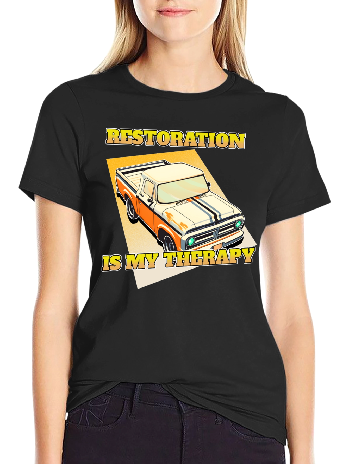 Restoration is My Therapy Truck T-Shirt