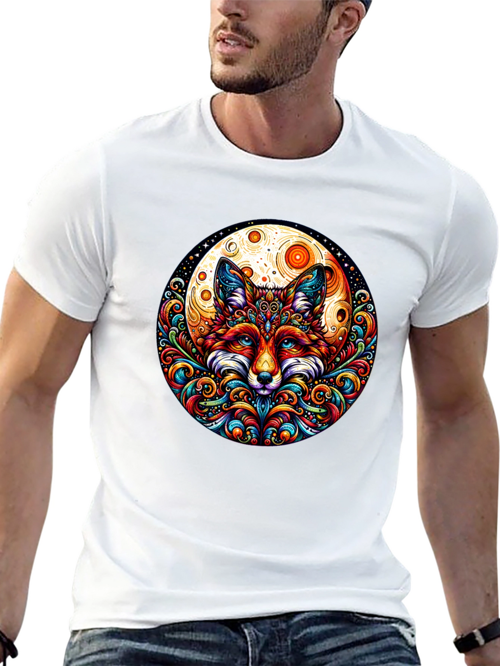 Fox Mandala Graphic Tee
