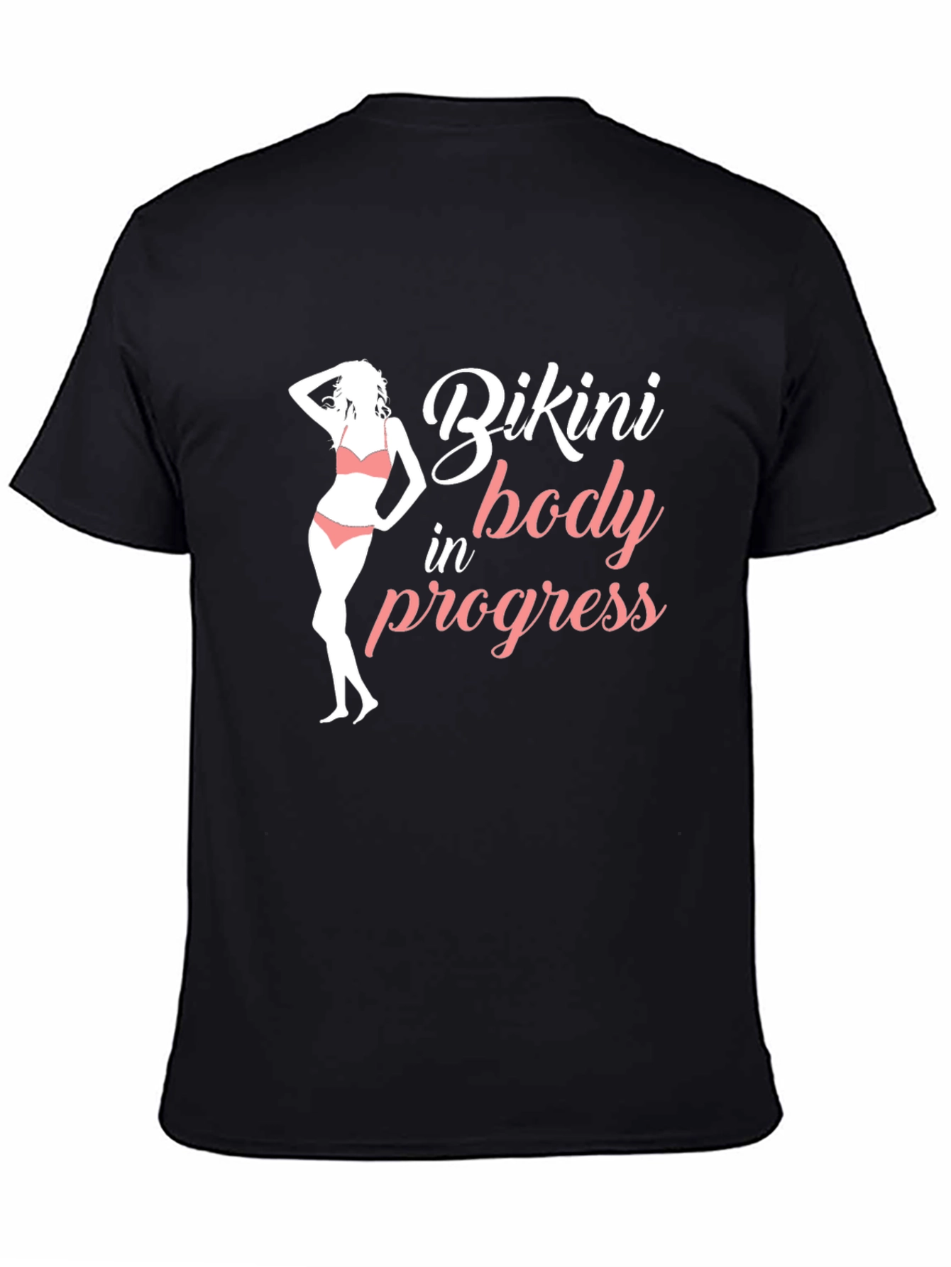 Bikini Body in Progress Black T-Shirt