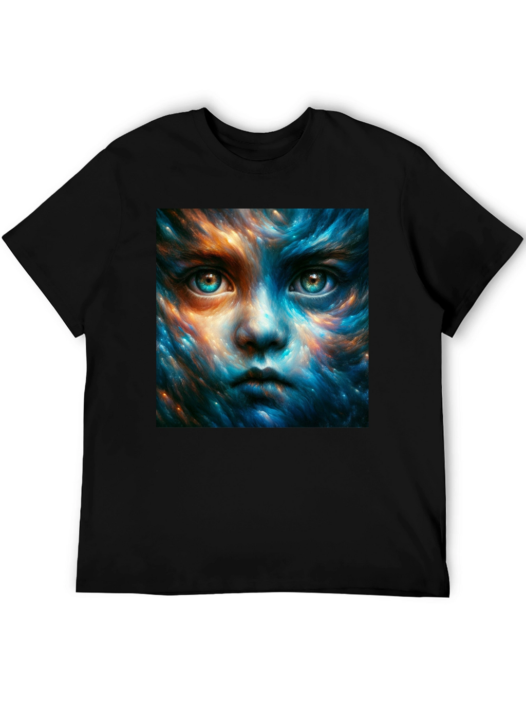 Mystic Face Graphic Black T-Shirt
