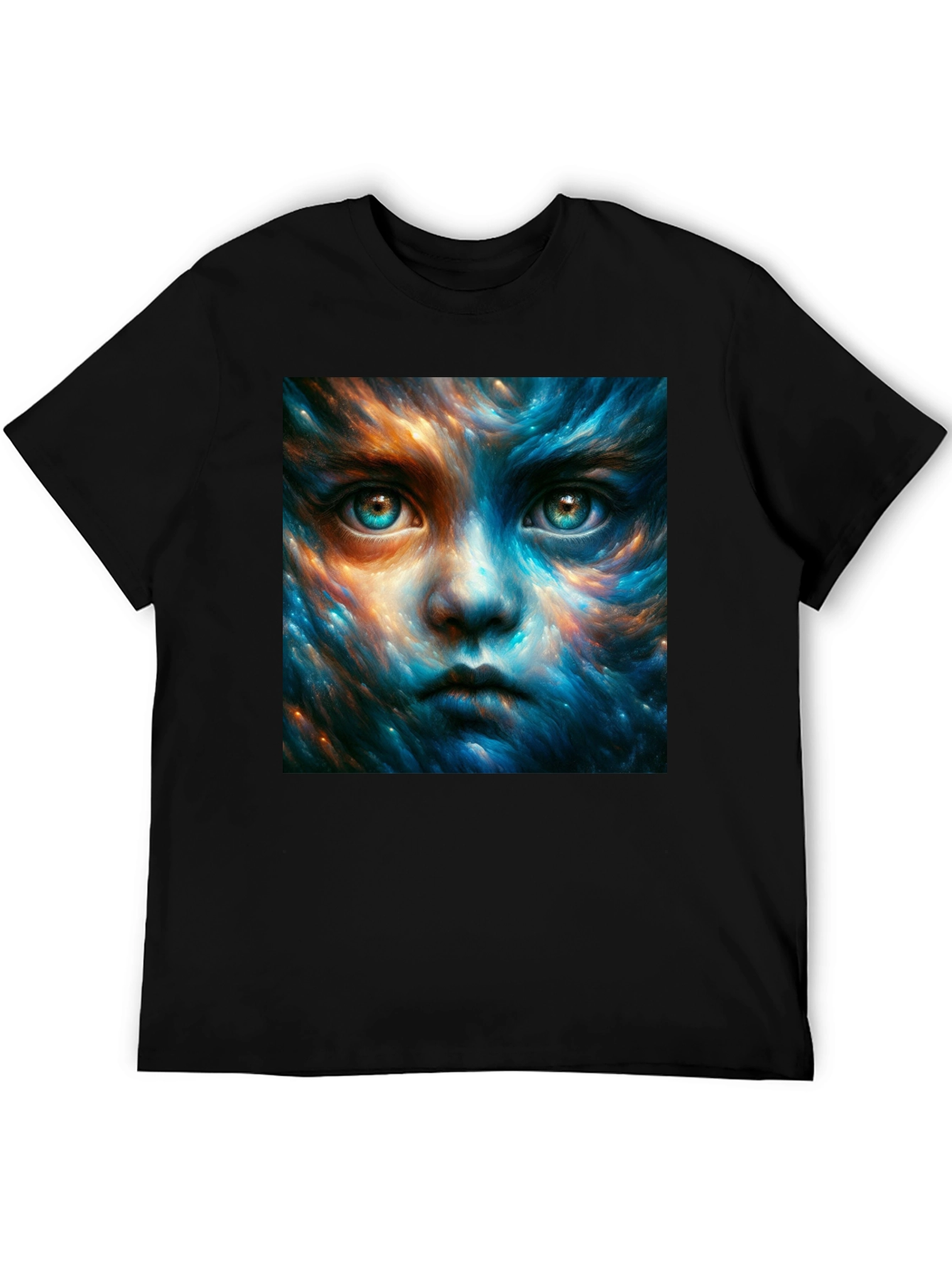 Mystic Face Graphic Black T-Shirt