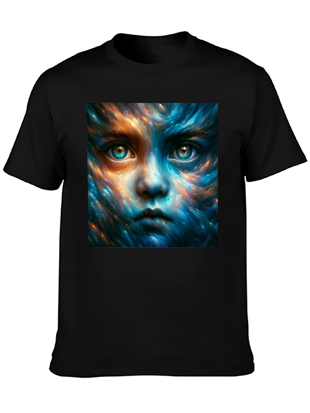 Mystic Face Graphic Black T-Shirt