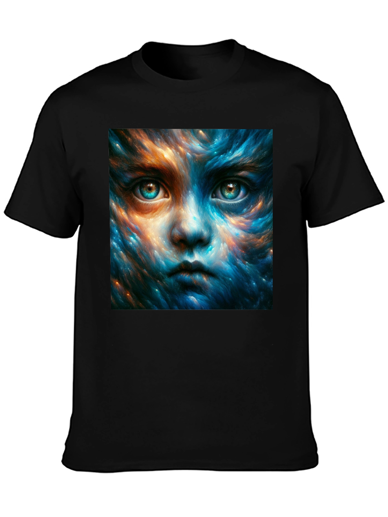 Mystic Face Graphic Black T-Shirt