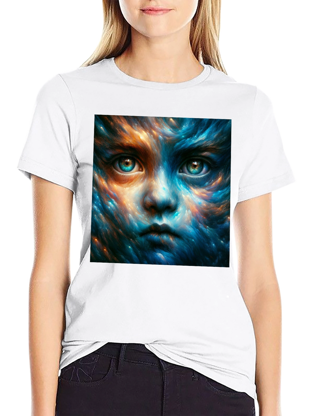 Mystic Face Graphic Black T-Shirt