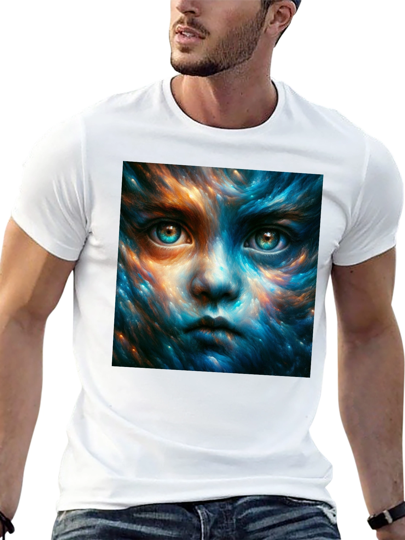 Mystic Face Graphic Black T-Shirt
