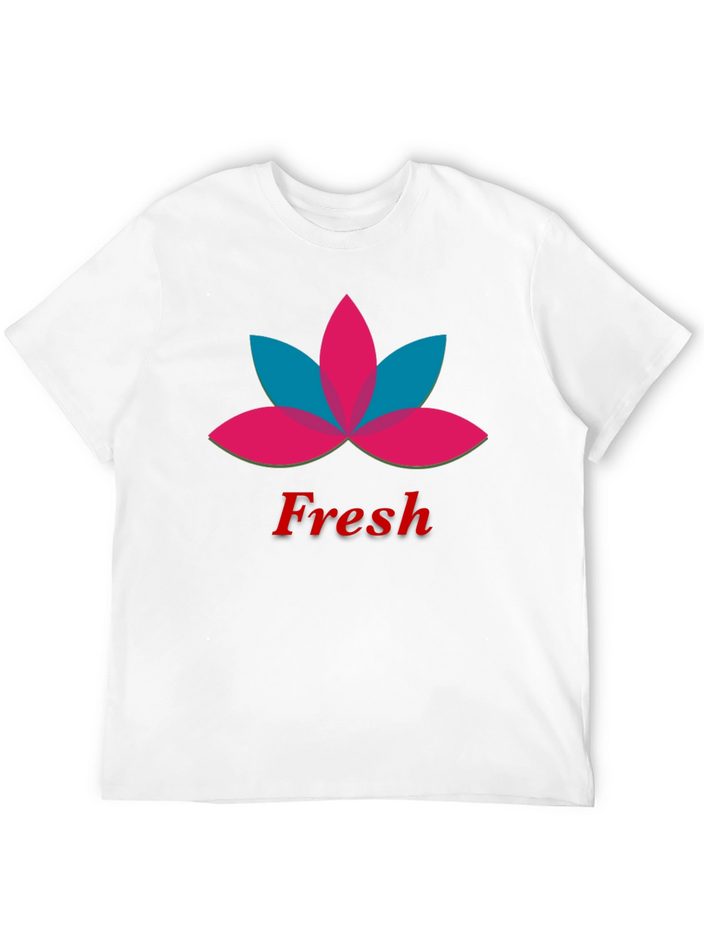 Mens Black Fresh Lotus Graphic T-Shirt