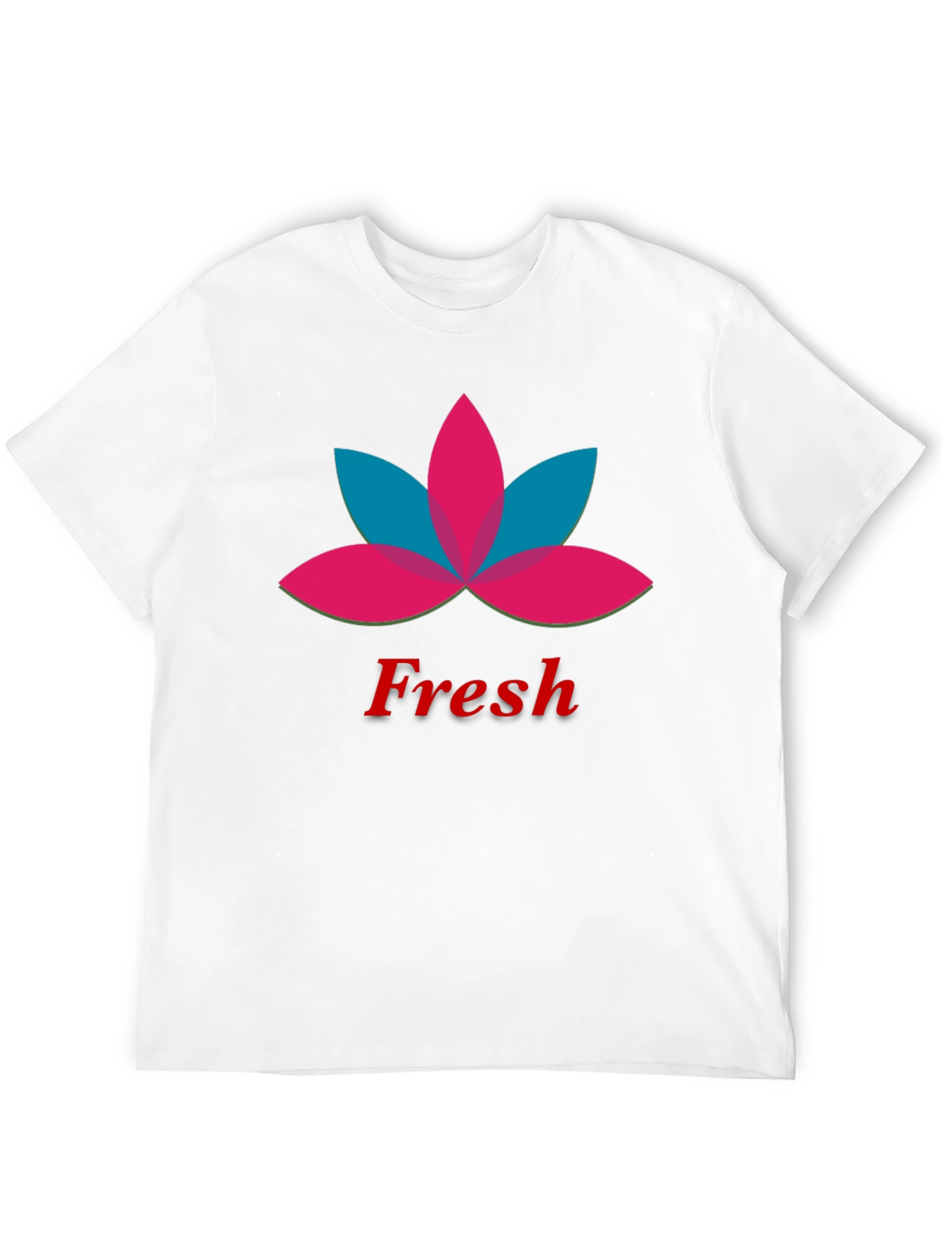Mens Black Fresh Lotus Graphic T-Shirt