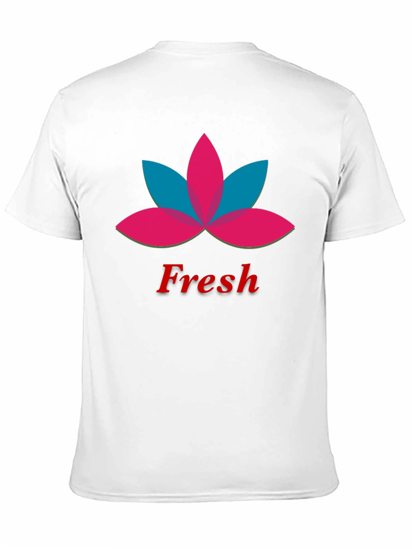 Mens Black Fresh Lotus Graphic T-Shirt