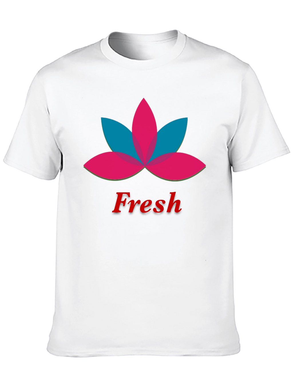 Mens Black Fresh Lotus Graphic T-Shirt