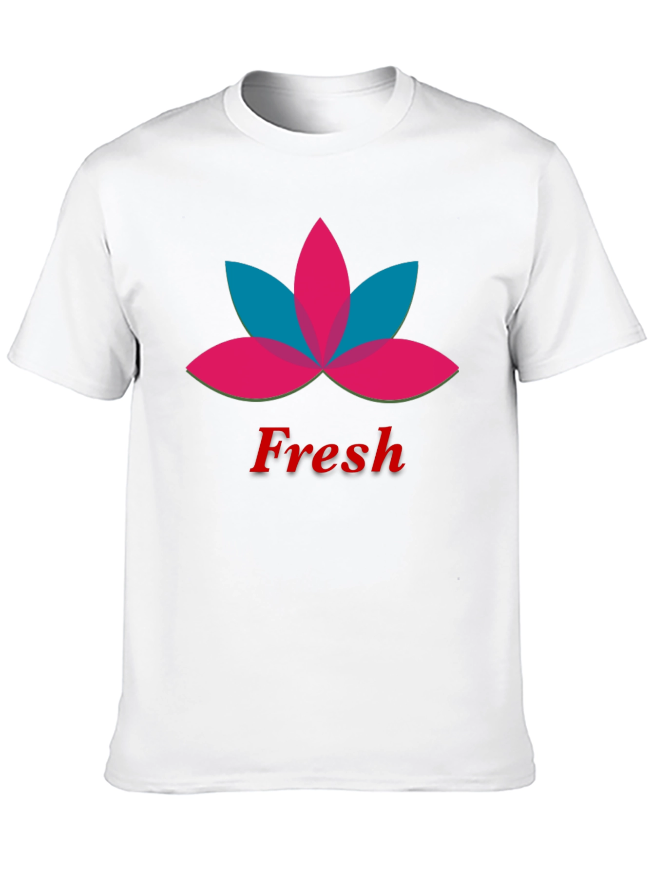 Mens Black Fresh Lotus Graphic T-Shirt